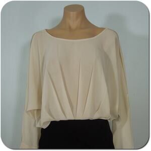 FOREVER 21 Dress S SMALL Dolman Champagne Top Long Split Sleeves